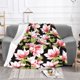 thumbnail image 3 of Manta estampada con flores rosas de belleza, manta decorativa de franela para cama y sofá, 40 x 30 pulgadas, 3 of 8