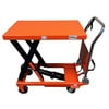 CasterHQ - MIGHTY LIFT LT1100 HYDRAULIC SCISSOR LIFT TABLE - HEAVY DUTY FOLDING - 1,100 LB LIFT TABLE - PREVENT BACK INJURIES, STRAIN, AND INCREASE PRODUCTIVITY