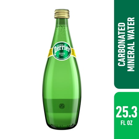 Perrier Sparkling Water Glass Bottle 25.3 fl oz, Allergens Not Contained