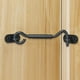 thumbnail image 5 of Pestillo de gancho Macarena Pestillo de puerta de granero de acero inoxidable 4 pulgadas Negro, 5 of 8