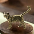 thumbnail image 7 of Sunjoy Tech Retro Brass Cartoon Cat Statue Exquisite Workmanship Handmade Metal Cute Small Animal Figurines Miniatures Home Decoration Accessories, 7 of 7