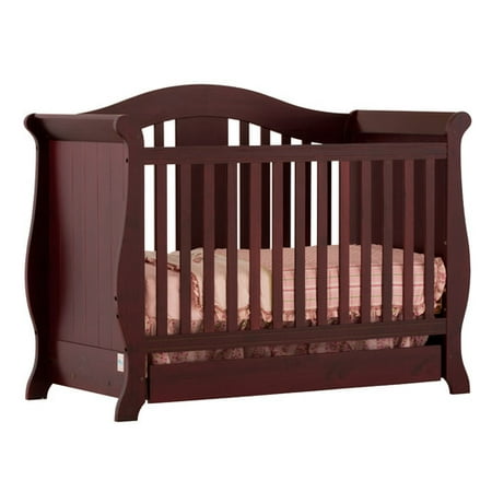 3 In 1 Fixed Side Convertible Crib In Cherry Finish Walmart Com