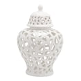 thumbnail image 2 of White Ginger Centerpiece Hollowed Out for Living Room Decor, 2 of 8