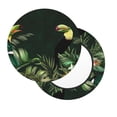 thumbnail image 2 of Lsque Palm Leaves And Exotic Birds Pattern Round Bar chair cushion covers Velvet Fabric Premium Comfort Protects from Scratches and Stains for 14-17 Inch Chair-14 inch, 2 of 7