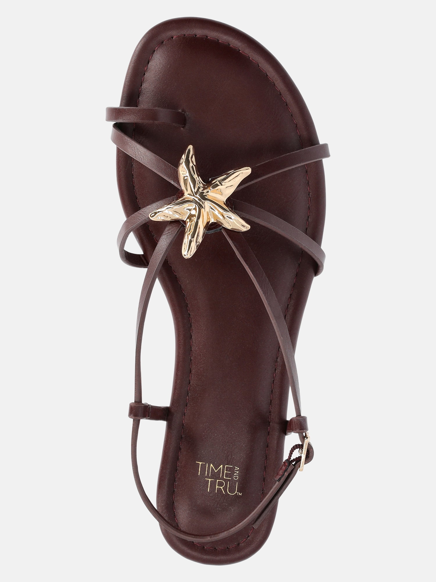 Time and Tru Women's Starfish Toe Loop Sandals