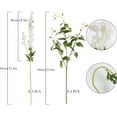 thumbnail image 2 of White Flowers Artificial Delphinium for Decoration 9White Delphinium Artificial Flowers with Clematis Greenery White Silk Flowers for Wedding Centerpieces for Home Table Party Decor (White), 2 of 5
