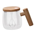 thumbnail image 4 of Tongina Auto Stirring Coffee Mug Electric Mixer Mug Drinks Stirrer Cup Electric Mixing Cup for Tea Travel Milk Home Father's Day Gift Brown, 4 of 8