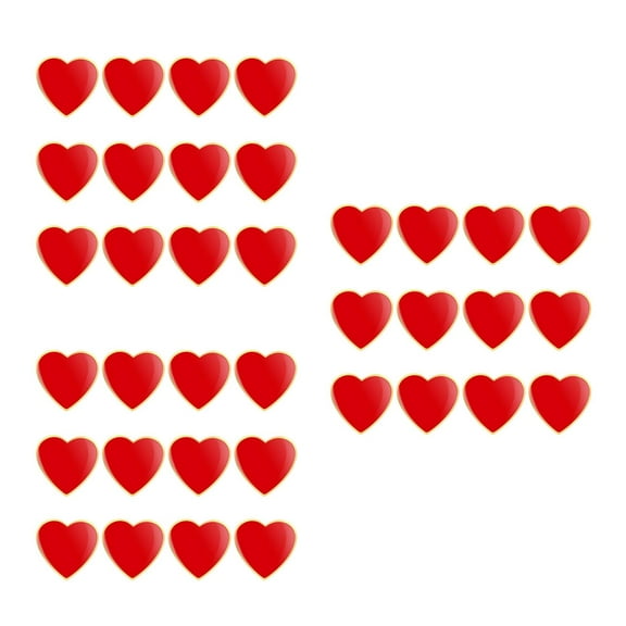Masteelf 36 pcs  Heart Shape Brooch Pins Holiday Valentines Brooches For Women Ceremony Decorative Pins Brooch Pin For Scarf Clothes Hat