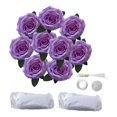 thumbnail image 1 of Decoración de flores delanteras de coche de boda BLESIY ramo de flores artificiales Violeta decoraciones de la boda del coche, 1 of 8