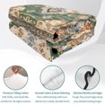 thumbnail image 4 of Full Quilt Set 78''x90'', Boho Lightweight Bedspread Coverlet Set with 2 Pillow Shams, Green Brown Ethnic Tribe Abstract Vintage Western Breathable All Season Quilt Bedding for Bedroom/Guest Room, 4 of 9