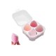 thumbnail image 1 of Rewera - Juego de 4 esponjas de maquillaje para uso en seco y húmedo, esponja para mezclar base de maquillaje líquida, en crema y en polvo, con estuche para esponja con forma de huevo, 1 of 5