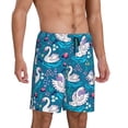 thumbnail image 2 of Sikiie Swan On The Pond Mens Pajama Shorts, Lightweight Lounge Pant with Pockets Soft Sleep Pj Shorts for MenXX-Large, 2 of 6