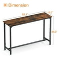 thumbnail image 3 of ODK 55 Inch Rectangular Modern Bar Height Pub Table, Rustic Brown, 3 of 8