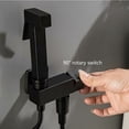thumbnail image 4 of Ducha de mano de pared para higiene personal, kit de rociador de bidé de latón negro G1/2, 4 of 5