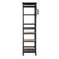 thumbnail image 3 of Benjara Wooden Bookshelf with 5 Cases and Casters, Brown, 3 of 5