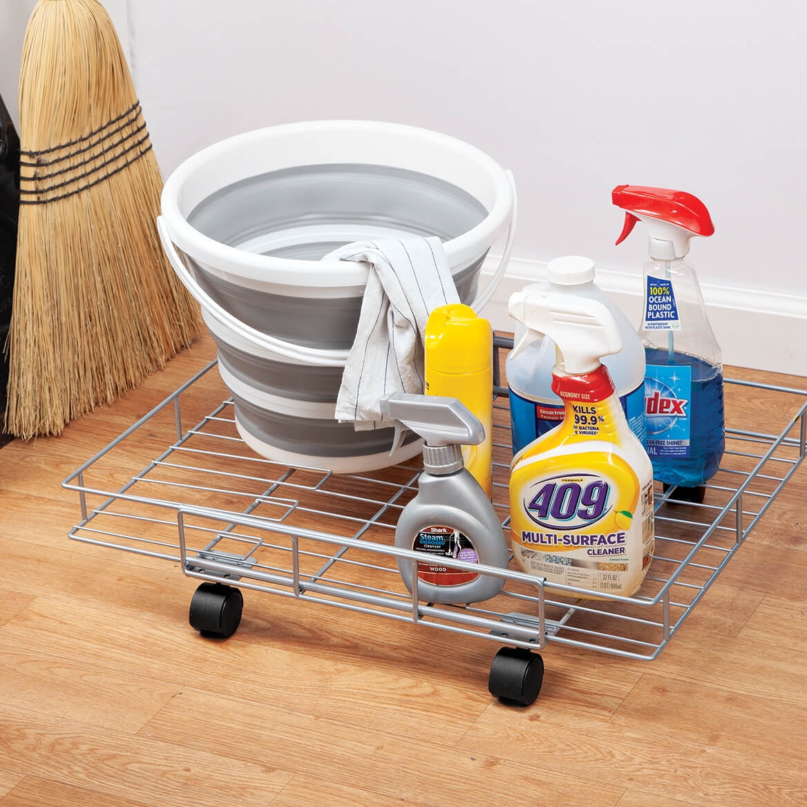 Expandable Rolling Metal Basket