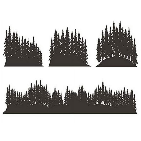 Whimsical Practicality's Forest trees Scene Border Cake Side Strips