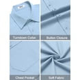 thumbnail image 4 of COOFANDY Short Sleeve Dress Shirts for Men Business Casual Shirts Regular Fit Button Down Shirt Fashion, 4 of 7