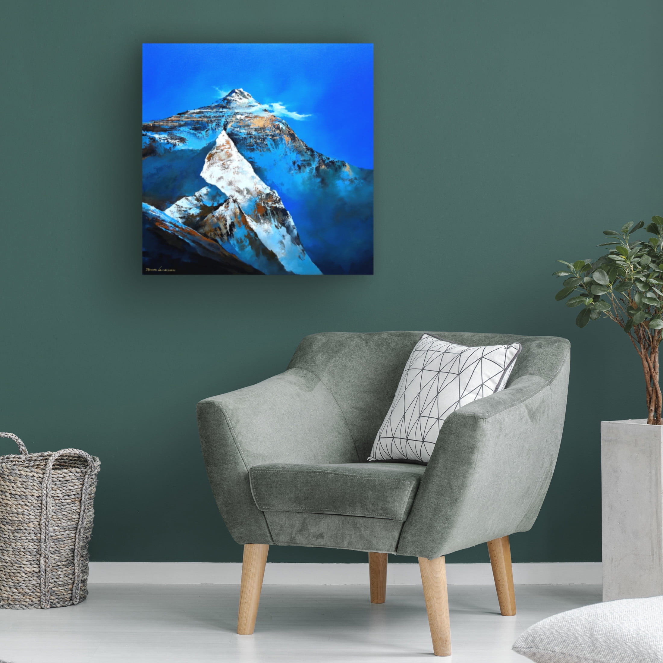 Canvas Wall Art - Thomas Leung 'The Peace Holy Mountain' Wall Art for Living Room, Bedroom, or Office Décor by Trademark Fine Art - 24 x 24 Inches