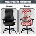 thumbnail image 4 of Renewold Cute Snowman Red Desk Chair Cover Stretch Office Chair Slipcover Dustproof Desk Computer Chair Cover High Back Chair Protective Cover Christmas Home Decor Easy to Install, L, 4 of 7