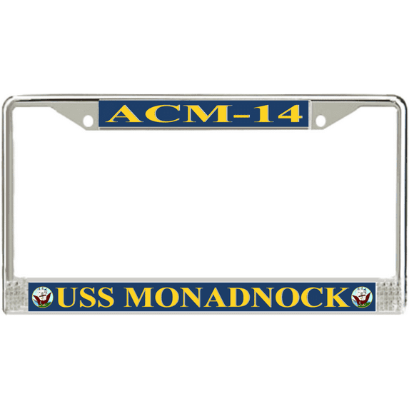 USS Monadnock ACM-14 License Plate Frame
