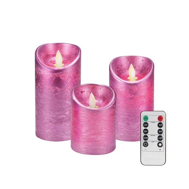 Vela Led De 3 Uds., Vela De Luz Nocturna, Lámpara De Vela Parpadeante Alimentada Por Batería Con Control Remoto Para Decoración De Fiestas Y Bodas Noticed HA026711-00