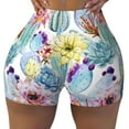 thumbnail image 2 of Lsque Cactus1 Pattern High Waisted Biker Shorts for Women-Tummy Control Fitness Athletic Workout Running Yoga Gym Shorts,Moisture-Wicking-X-Large, 2 of 9