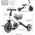 thumbnail image 6 of XJD 5 in 1 Toddler Bike for 1-4 Years Old Boy Girl Tricycles for Toddlers Kids Trikes for Balance Training Baby Bike Infant Trike, 6 of 10