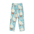 thumbnail image 4 of Balery White Geese and Flower print Men's Pajama Pants,Ultra Lightweight Pjs,Lounge Pant-Small, 4 of 9