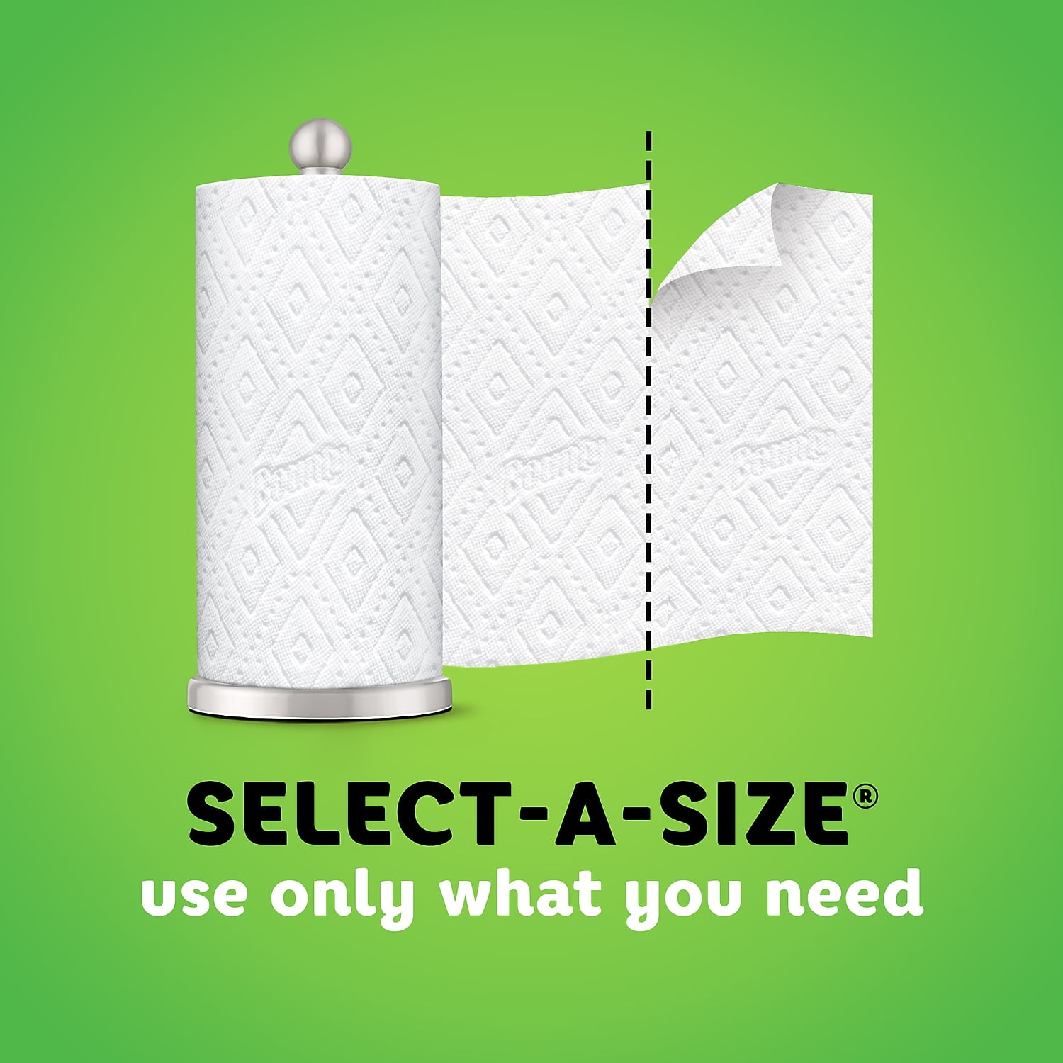 Bounty Select-A-Size Kitchen Rolls Paper Towel 2-Ply White 98 Sheets/Roll 24 Double Rolls/Carton - 3