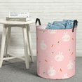 thumbnail image 3 of DouZhe Waterproof Collapsible Large Laundry Baskets, Cute Rabbit Carrot Flower Prints Circular Hamper with Handles, 3 of 7