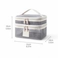 thumbnail image 7 of Double Layer Mesh Toiletry Bag with Transparent Design and Handle, Purple Travel Bathroom Organizer, Large Makeup Storage Bag for Women, Cosmetic Pouch for Vacation Use, 7 of 7