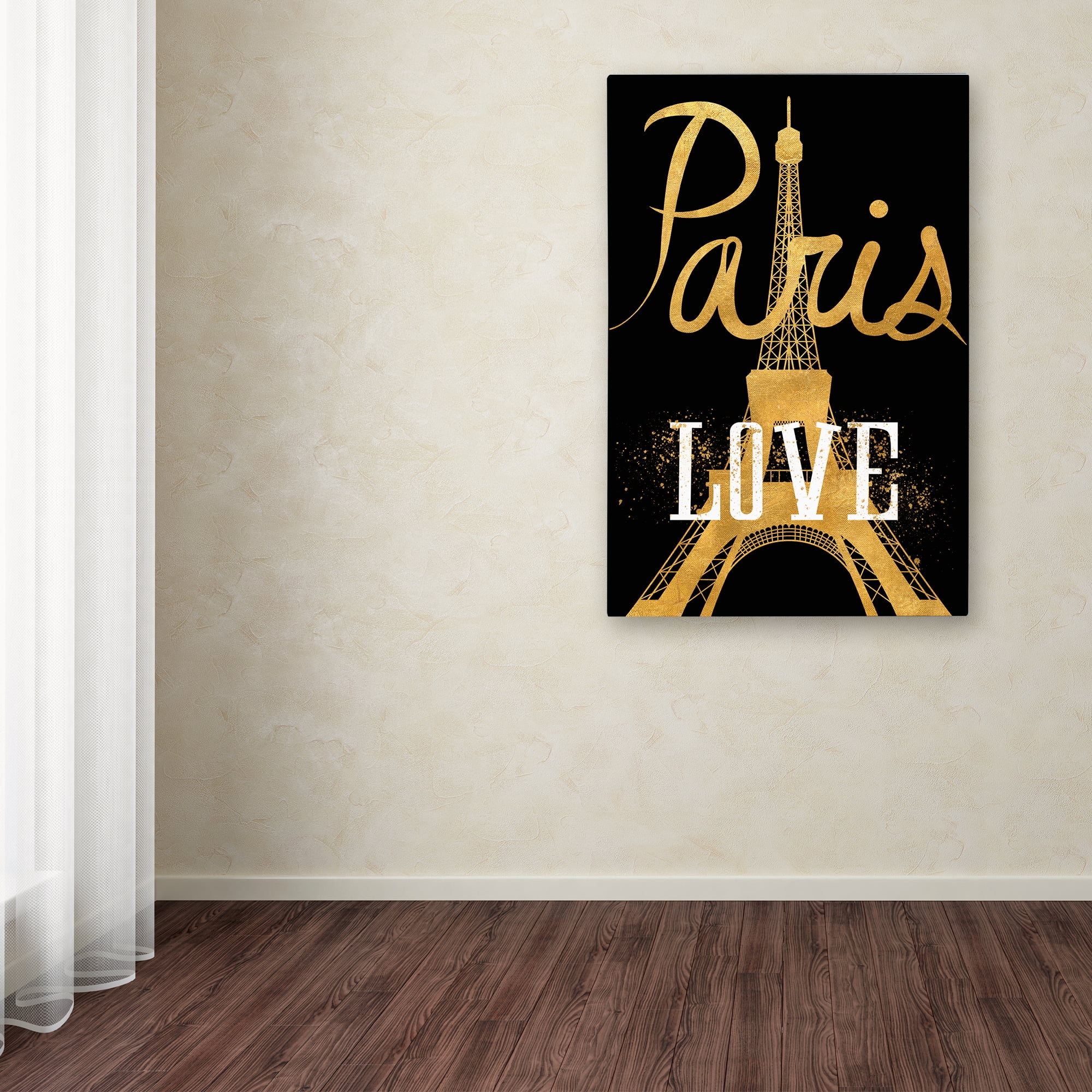 Trademark Fine Art 'Paris Love' Canvas Art by Lisa Powell Braun