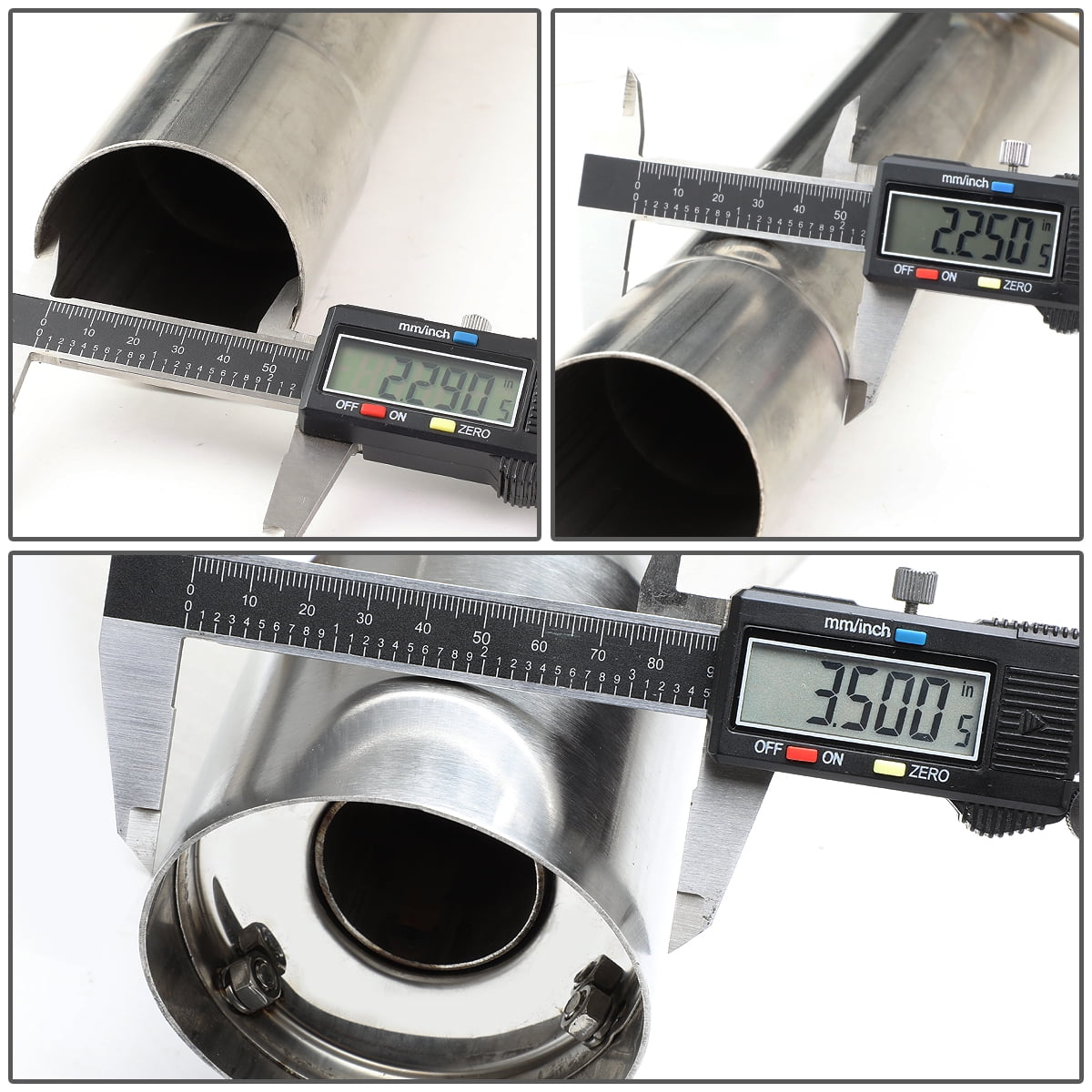 DNA Motoring For 2007-2013 Jeep Patriot MK74 2.4L 3.5" Muffler Tip Stainless Steel Catback Exhaust System