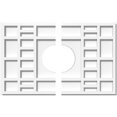thumbnail image 1 of Ekena Millwork CMP20X13BX2-05000 5 in. ID x 7 in. Rectangle Beaux Architectural Grade PVC Contemporary Ceiling Medallion - 2 Piece, 1 of 1