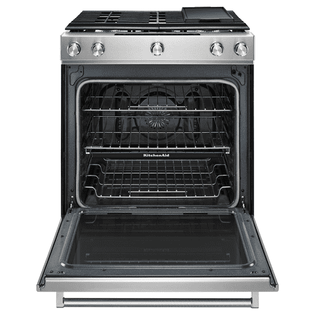 KitchenAid - 5.8 Cu. Ft. Self-Cleaning Slide-In Gas Convection Range - Stainless Steel