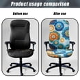 thumbnail image 4 of POLERO Anti Stain All-in-One Office Swivel Chair Slipcover, Flowers Elastic Cloth Easy to Install Office Chair Cover for Indoor Workspace Home Study, 4 of 7
