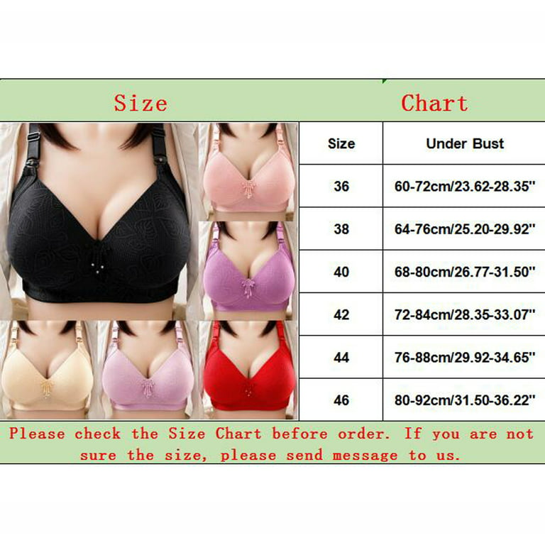 Vestitiy Bras for Women Full Coverage Wider Strips Wireless Push Up  Bralettes Smooth Wirefree Bra Full Coverage Bra Plus Size Lingerie for  Women Pink