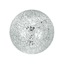 Uxcell Decorative Ball for Bowls, 4 Inch Mosaic Glass Decorative Bowl Fillers Silver