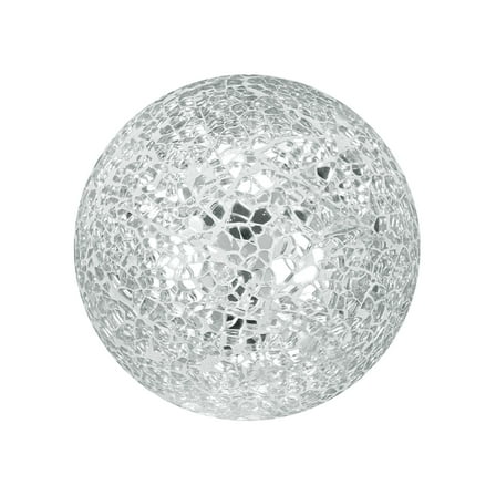 Uxcell Decorative Ball for Bowls, 4 Inch Mosaic Glass Decorative Bowl Fillers Silver