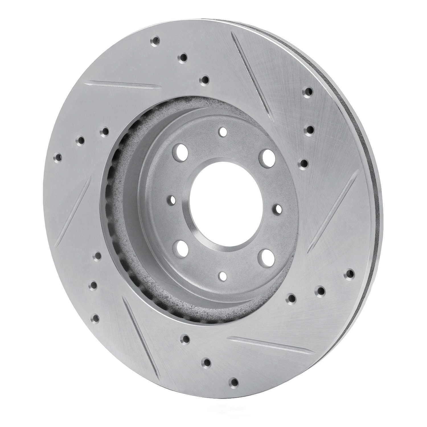 Dynamic Friction Company 631-59038L DFC Brake Rotor - Drilled And Slotted - Silver