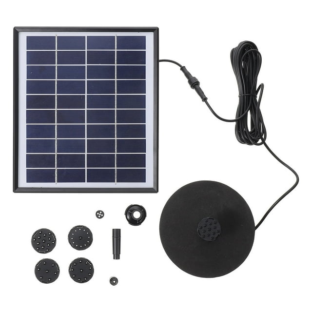 UPOUART 1 Ensemble de Kit de Fontaine Solaire Noir ABS pour Éléments d'Eau Extérieurs