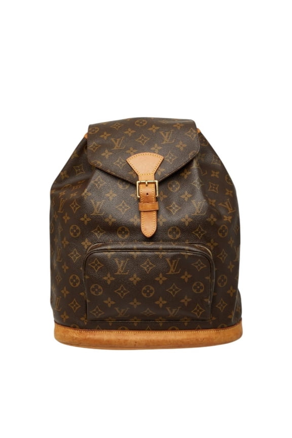 Pre-Owned Louis Vuitton Monogram Montsouris GM Backpack M51135 Brown Leather Women's LOUIS...