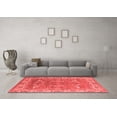 thumbnail image 3 of Ahgly Company Indoor Round Oriental Red Industrial Area Rugs, 4' Round, 3 of 4
