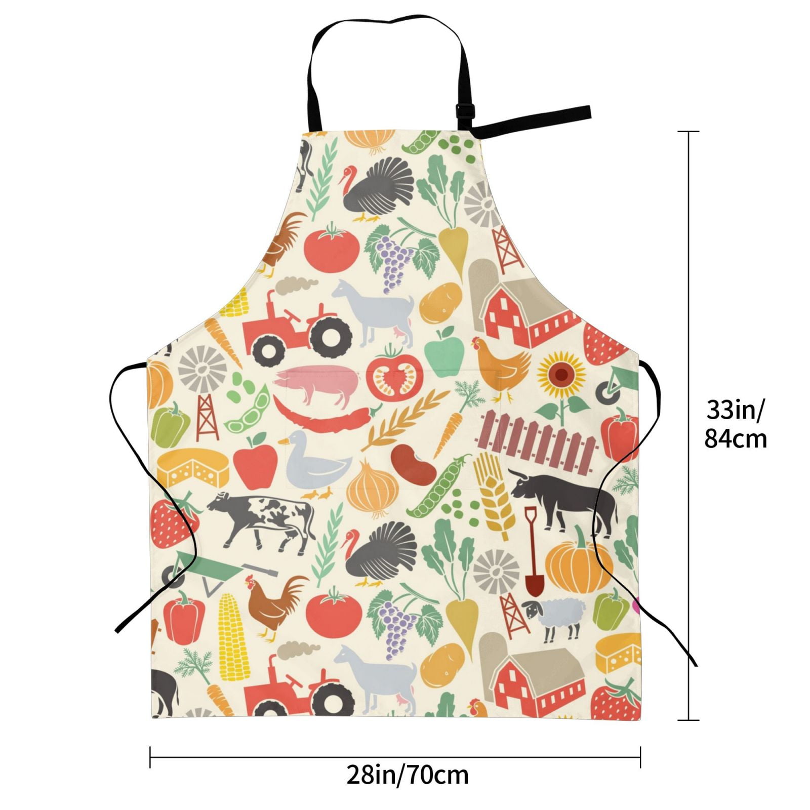 Kdxio Farm Apron with Pockets Adjustable Kitchen Aprons for Men Women Waterproof Aprons for Cooking,Drawing,Crafting, Baking Household Cleaning