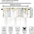 thumbnail image 6 of Drop Leaf Valance Kitchen Curtains Blackout Vintage Boho Floral Natural Botanicals Rod Pocket Window Treatment for Kids Bedroom Bathroom Home Decor Window Drapes 54x18inch, 6 of 6