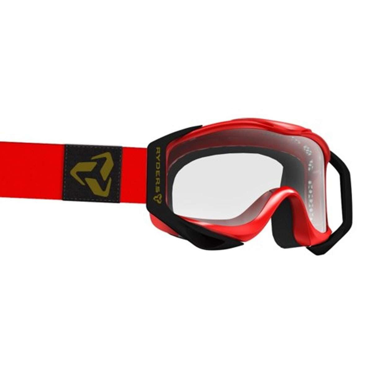 Ryders Eyewear Tallcan Goggles Red Black Gold Frame/Clear Double