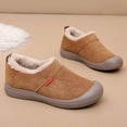 thumbnail image 3 of Snow Boots for Women Casual Suede Low Top Winter Slip on Loafers Comfy Plush Warm Thick Soft Sole Outdoor Walking Shoes Brown Size 8, 3 of 5