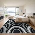 thumbnail image 3 of ODIKA 4'x6' Machine Washable Non-Slip Area Rug, Geometric Gray High Traffic Rug, Gray, 1102018, 3 of 7