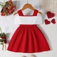 thumbnail image 4 of WERYOUNG Toddler Girls Dresses Sleeveless Crewneck Patchwork Bowknot Dress Holiday Dance Party Dresses Trendy 9-12 Months, 4 of 5
